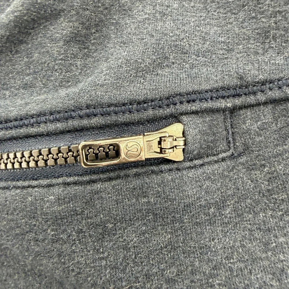 Lululemon Pants Mens M Blue French Terry Jogger Elastic Waist Zip Pocket